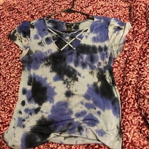 blue tie dye rue21 top